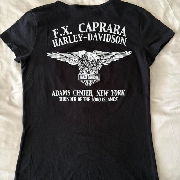 Harley Davidson black tee. Adam's Center NY - Picture 2 of 5